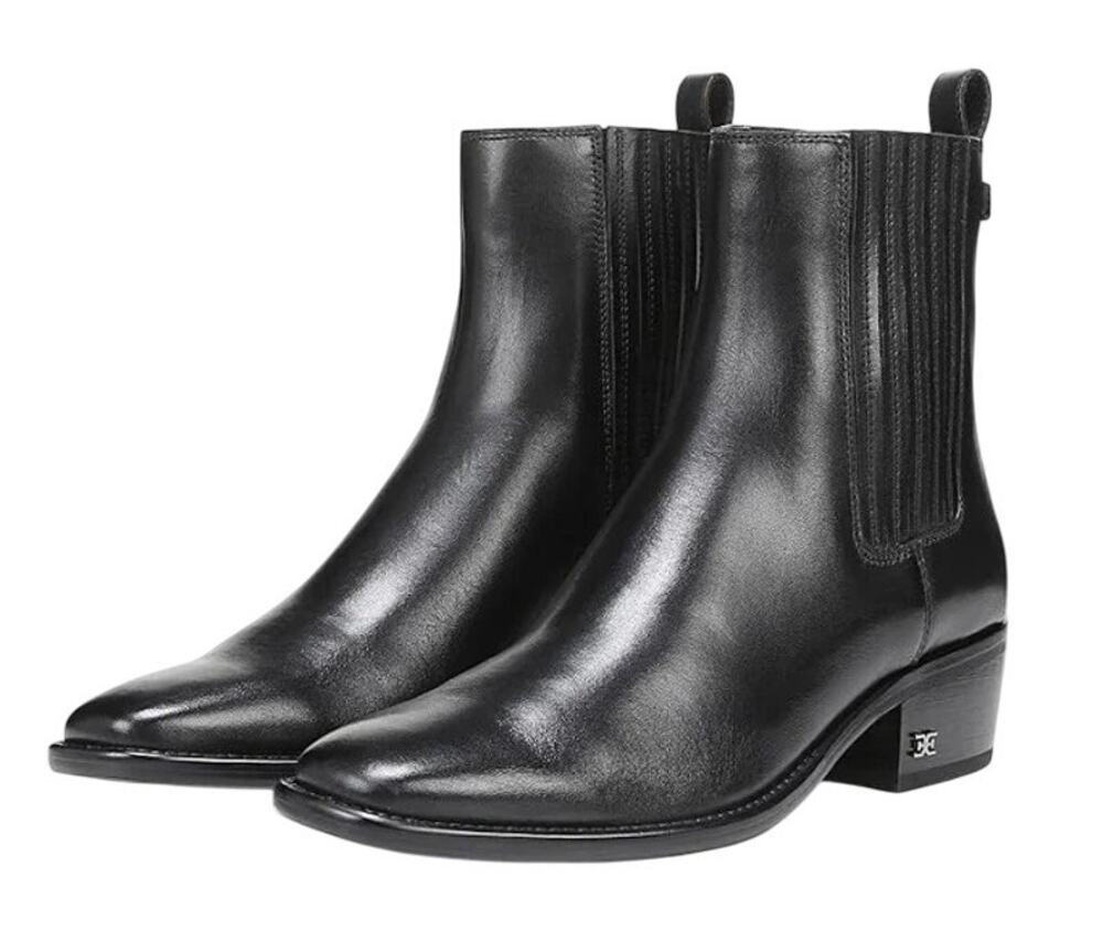 Sam Edelman Womens Bronson Ankle Boots Size 7.5 M EU 38 Black Leather NIB